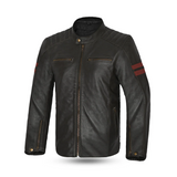 BELA STARK Casacos De Moto Couro Escuro Preto Marron Vermelho
