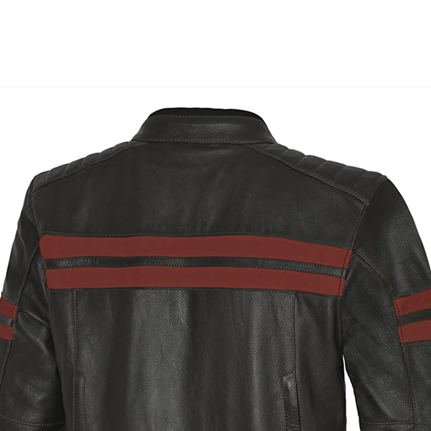BELA STARK Casacos De Moto Couro Escuro Preto Marron Vermelho – 5 – Maximomoto PT