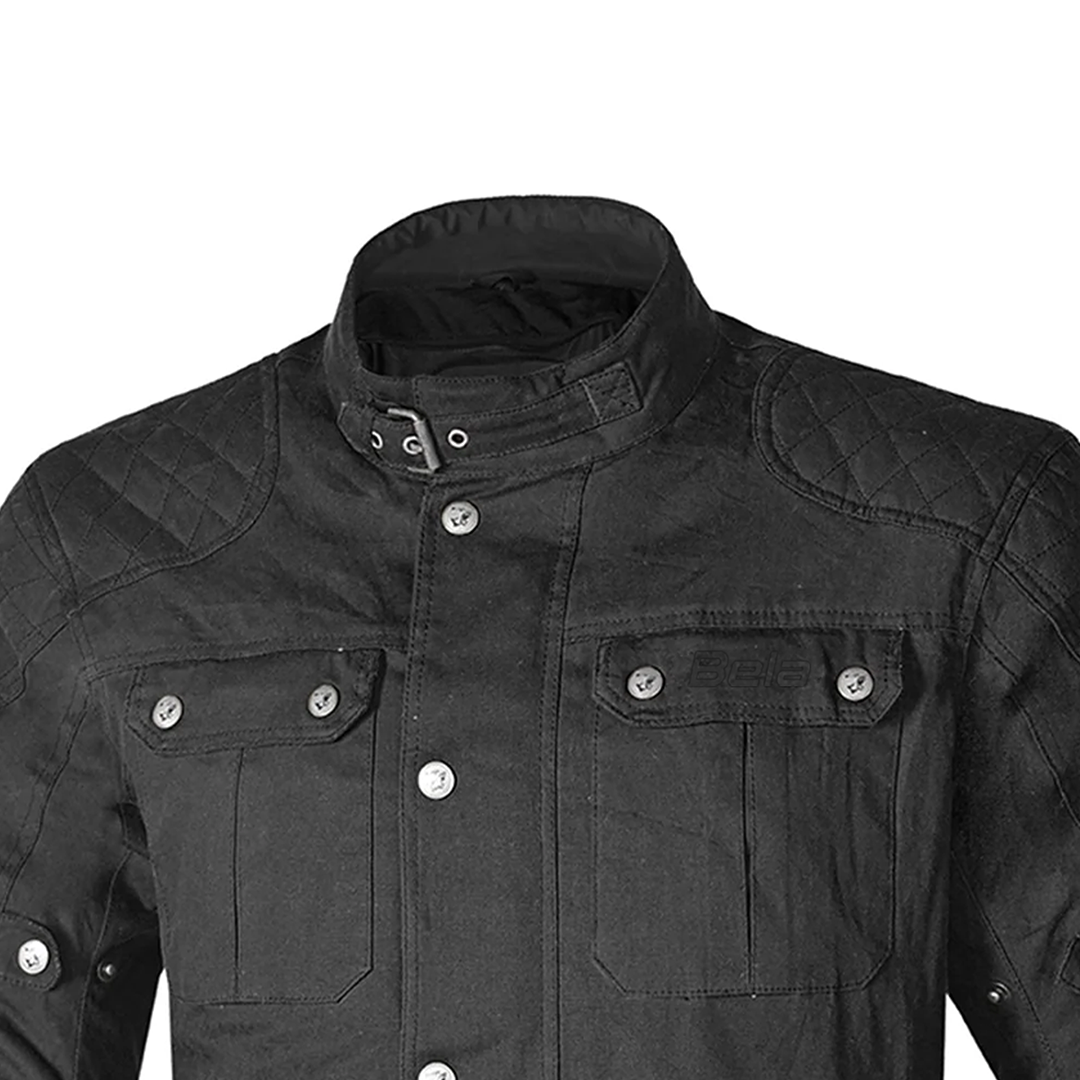 BELA CLUTCH COTTON WAX Motorcycle Textile Jackets Black – 5 – Maximomoto PT