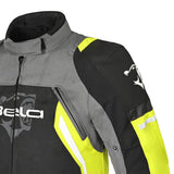 BELA CORDANIEL Moto Casaco Têxtil Preto Cinzento Escuro Amarelo - Imagem frontal superior da Casacos