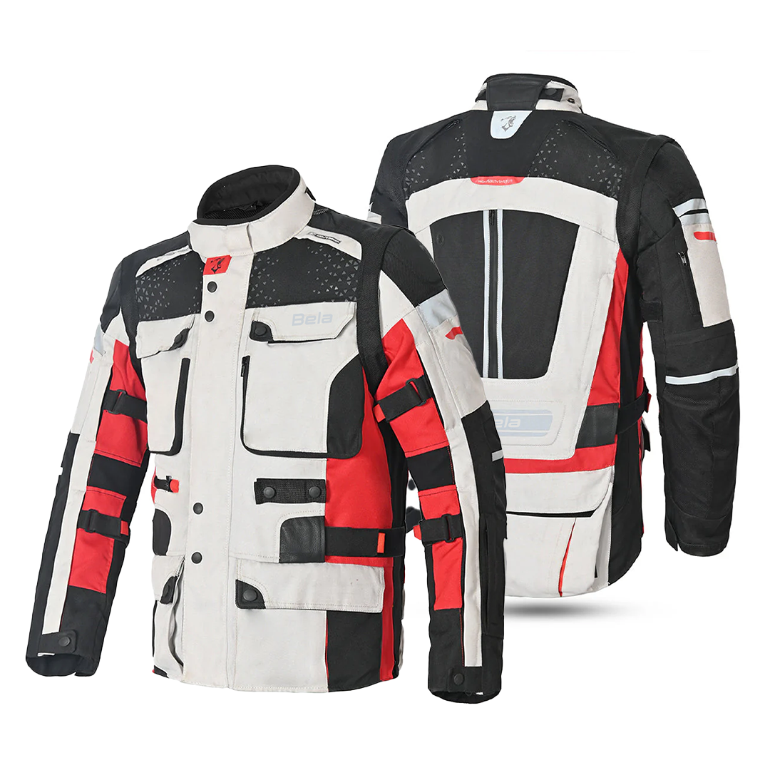 BELA CROSSROAD EXTREME WP Moto Casacos Cinza Gelo Vermelho – 2 – Maximomoto PT