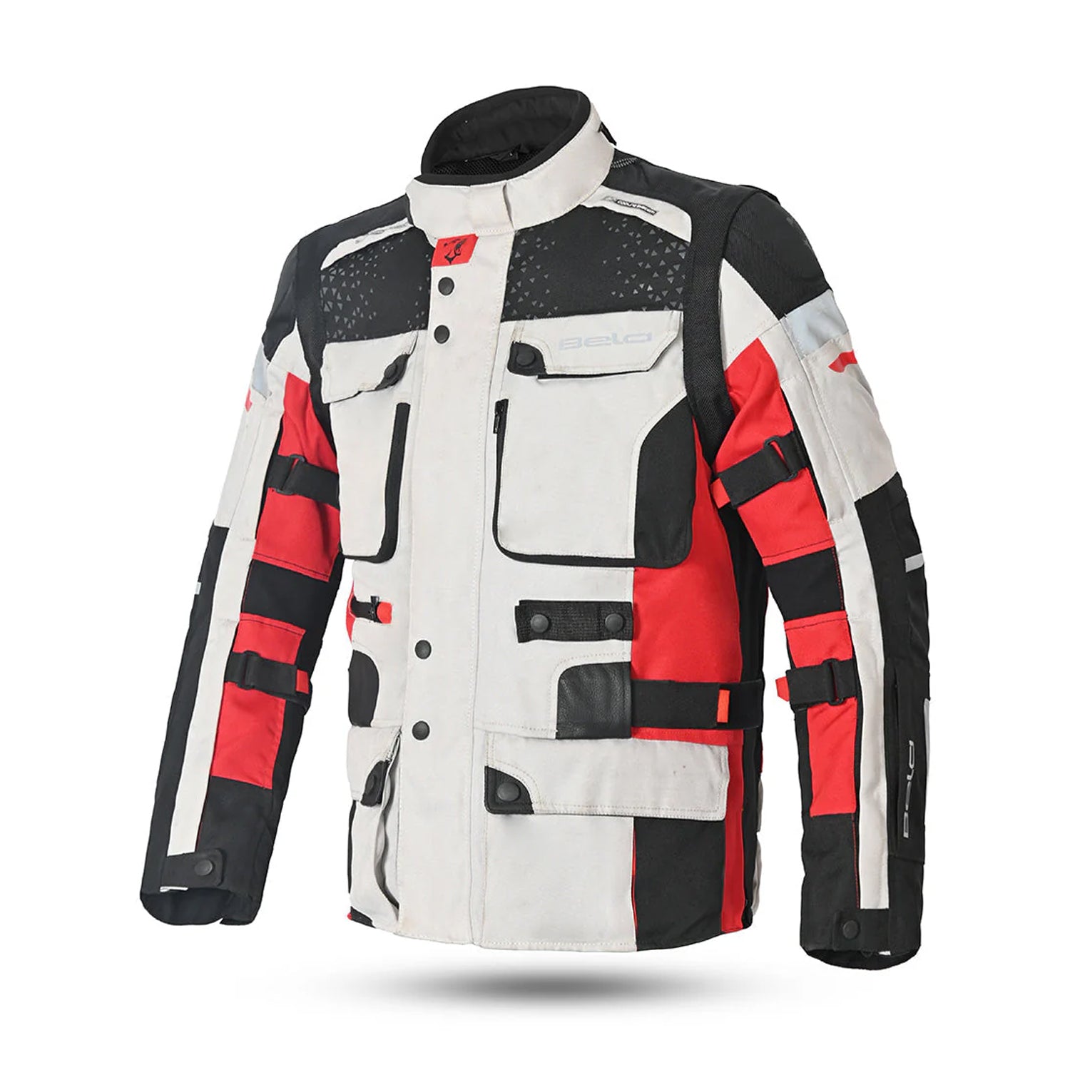 BELA CROSSROAD EXTREME WP Motorcycle Jackets Ice Gray Red – 1 – Maximomoto PT