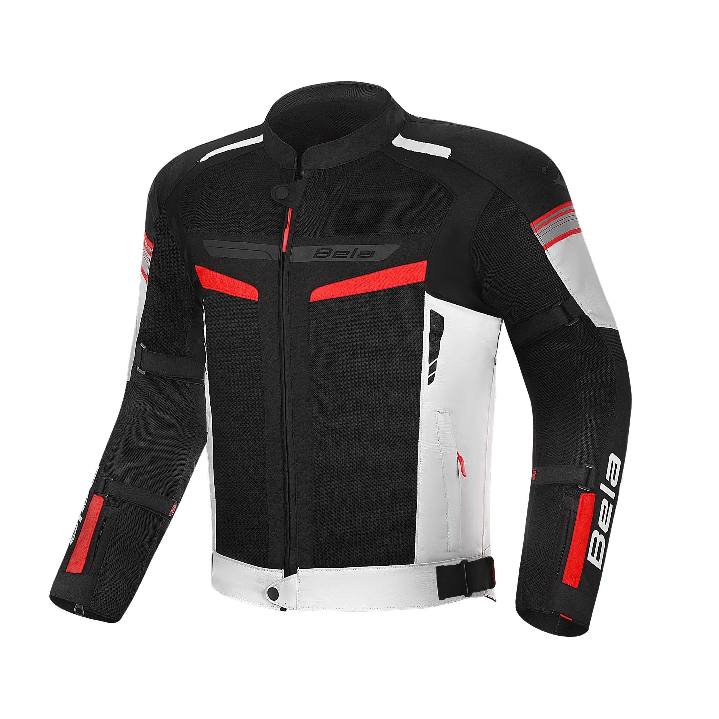 BELA SPRINTER Motorcycle Textile Jacket Ice Black Red – 1 – Maximomoto PT