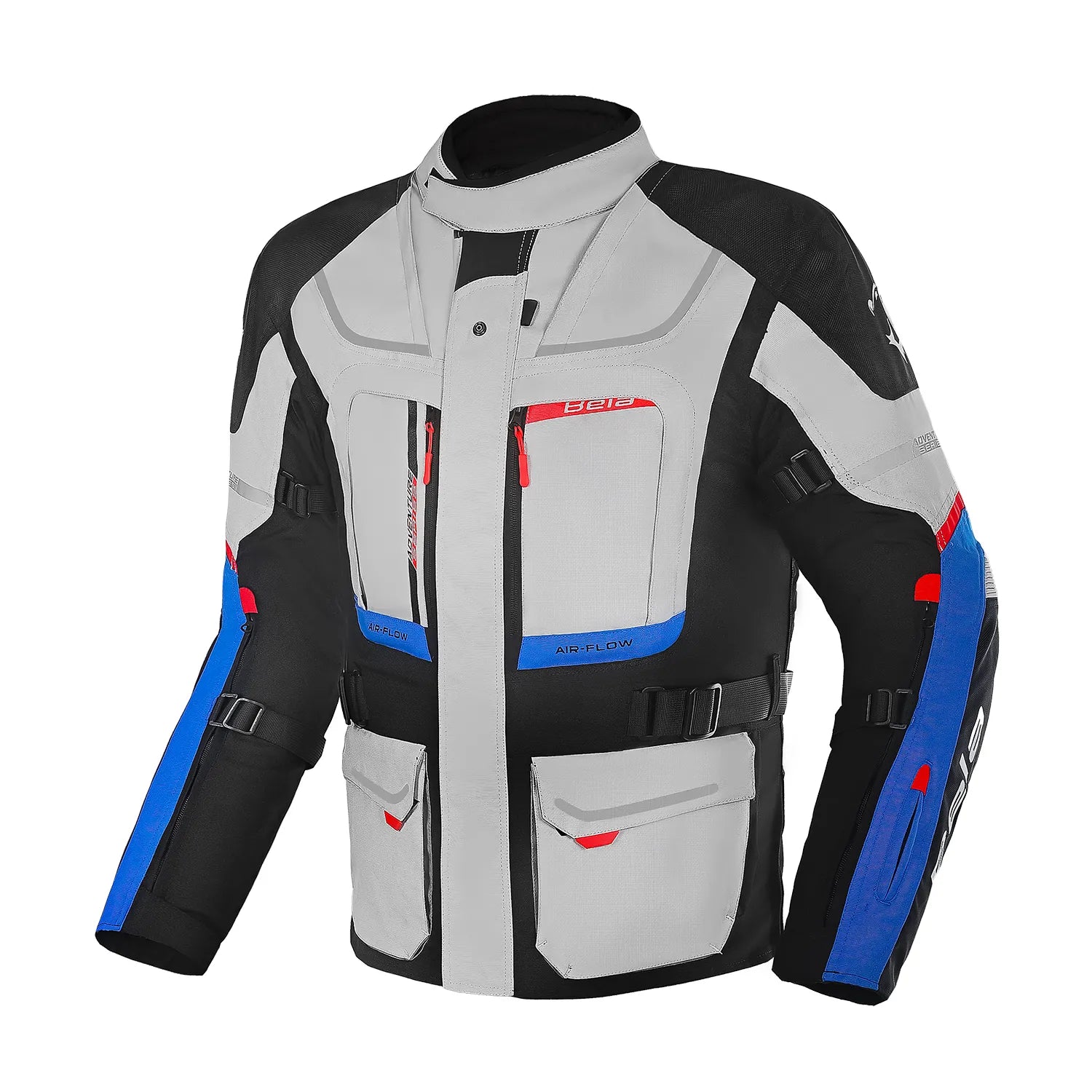 Beautiful Transformer 3 in 1 Motorcycle Jacket Gray Black Blue – 1 – Maximomoto PT