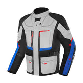 Beautiful Transformer 3 in 1 Motorcycle Jacket Gray Black Blue – Maximomoto PT