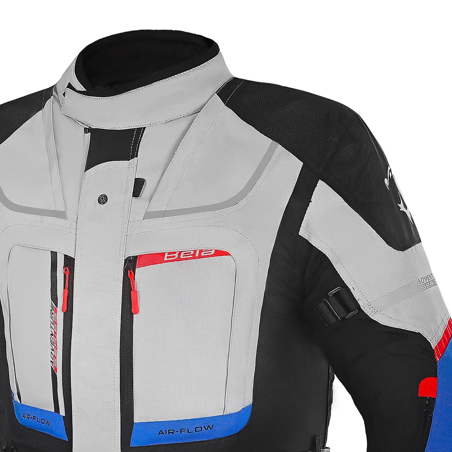Beautiful Transformer 3 in 1 Motorcycle Jacket Gray Black Blue – 4 – Maximomoto PT