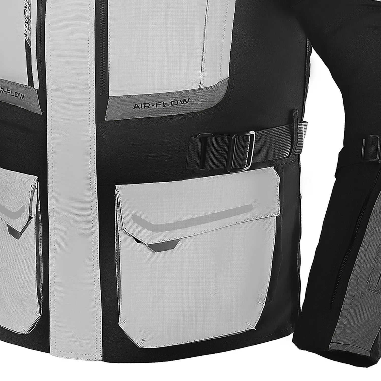BELA TRANSFORMER 3IN1 Men's Motorcycle Textile Jackets Ice Gray Black – 6 – Maximomoto PT