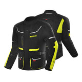 Beautiful Transformer 3 in 1 Motorcycle Black Yellow Fluorescent Jacket