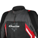 BELA CORDANIEL CASACOS DE MOTO HOMEM PRETO ANTRACITE VERMELHO