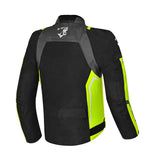 BELA CORDANIEL Motorcycle Jacket Black Dark Gray Yellow Textile