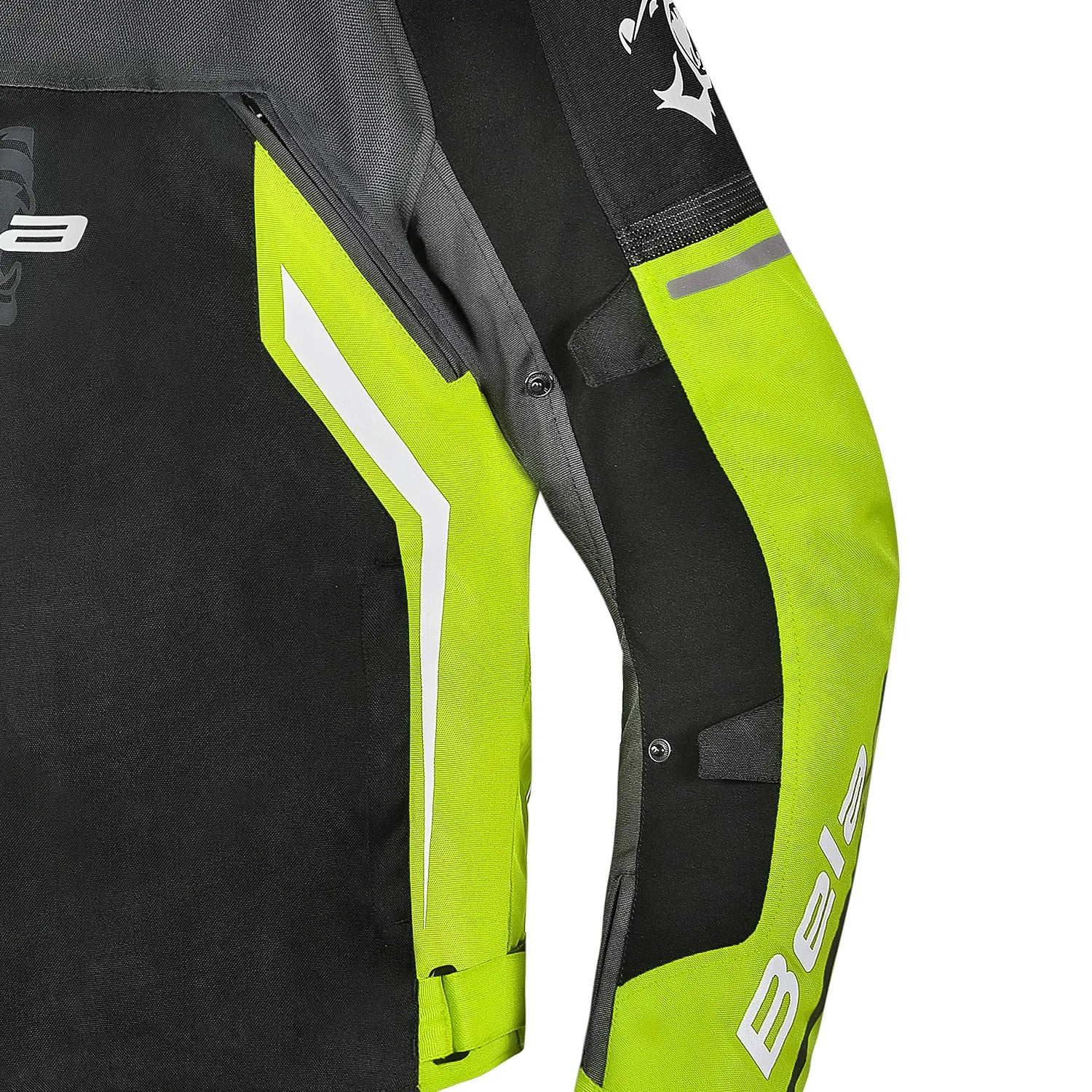 BELA CORDANIEL Motorcycle Jacket Black Dark Gray Yellow Textile – 7 – Maximomoto PT
