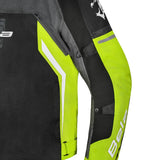 BELA CORDANIEL Motorcycle Jacket Black Dark Gray Yellow Textile