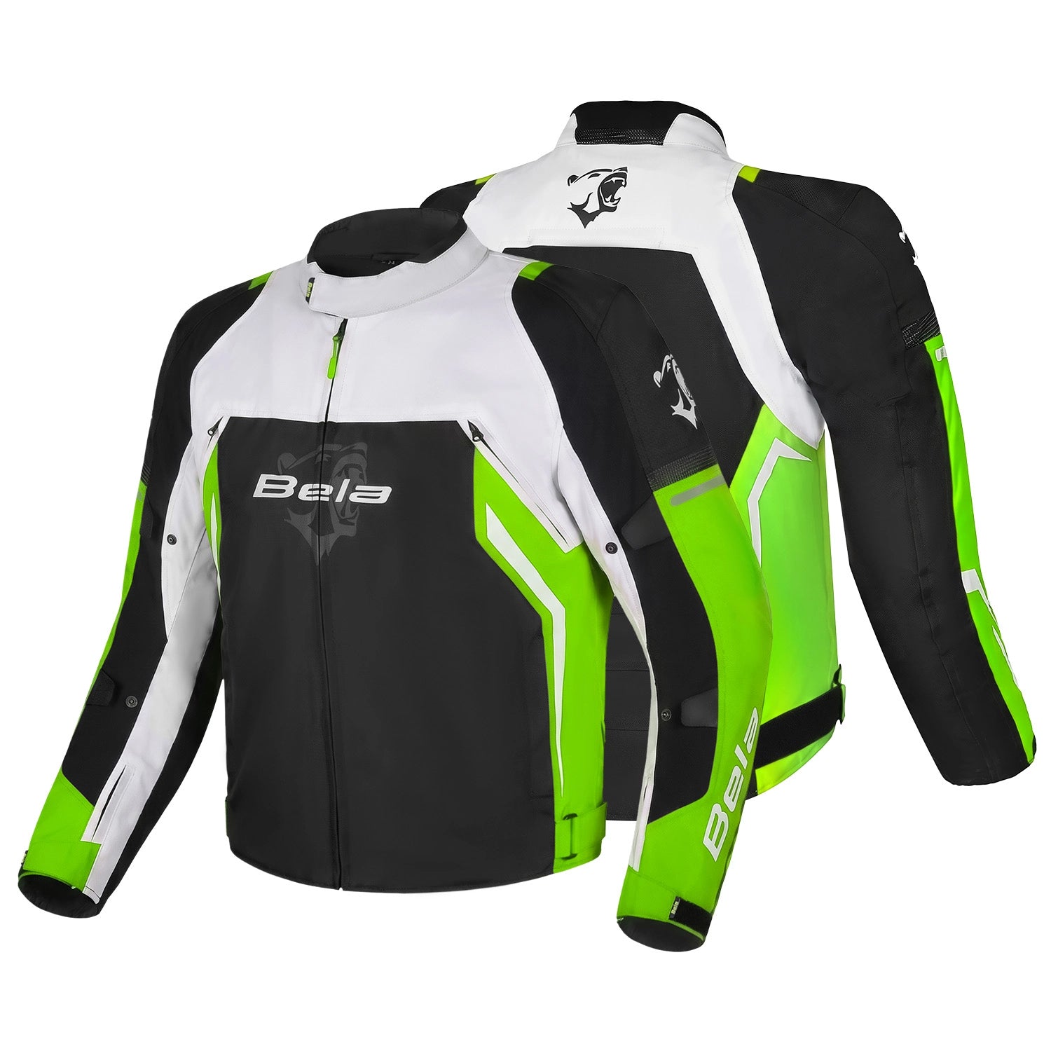 BELA CORDANIEL CASACOS DE MOTO HOMEM PRETO GELO VERDE FLUO – 2 – Maximomoto PT