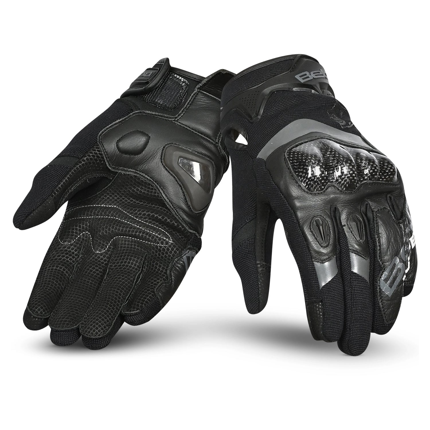 BELA DARING Motorcycle Men's Leather Gloves Black – 1 – Maximomoto PT