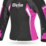 BELA ELANUR Women's Motorcycle Textile Jackets Black Anthracite Pink