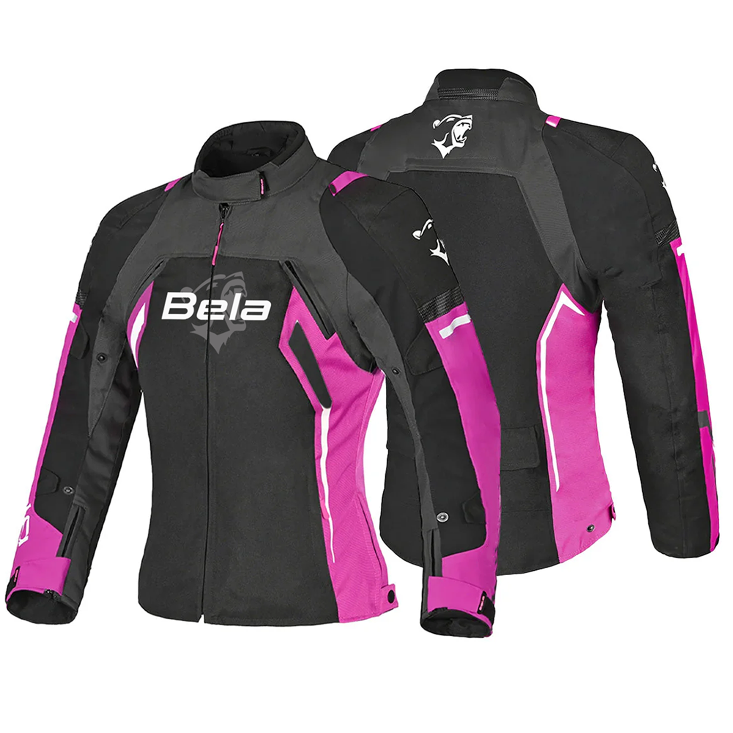 BELA ELANUR Women's Motorcycle Textile Jackets Black Anthracite Pink – 2 – Maximomoto PT