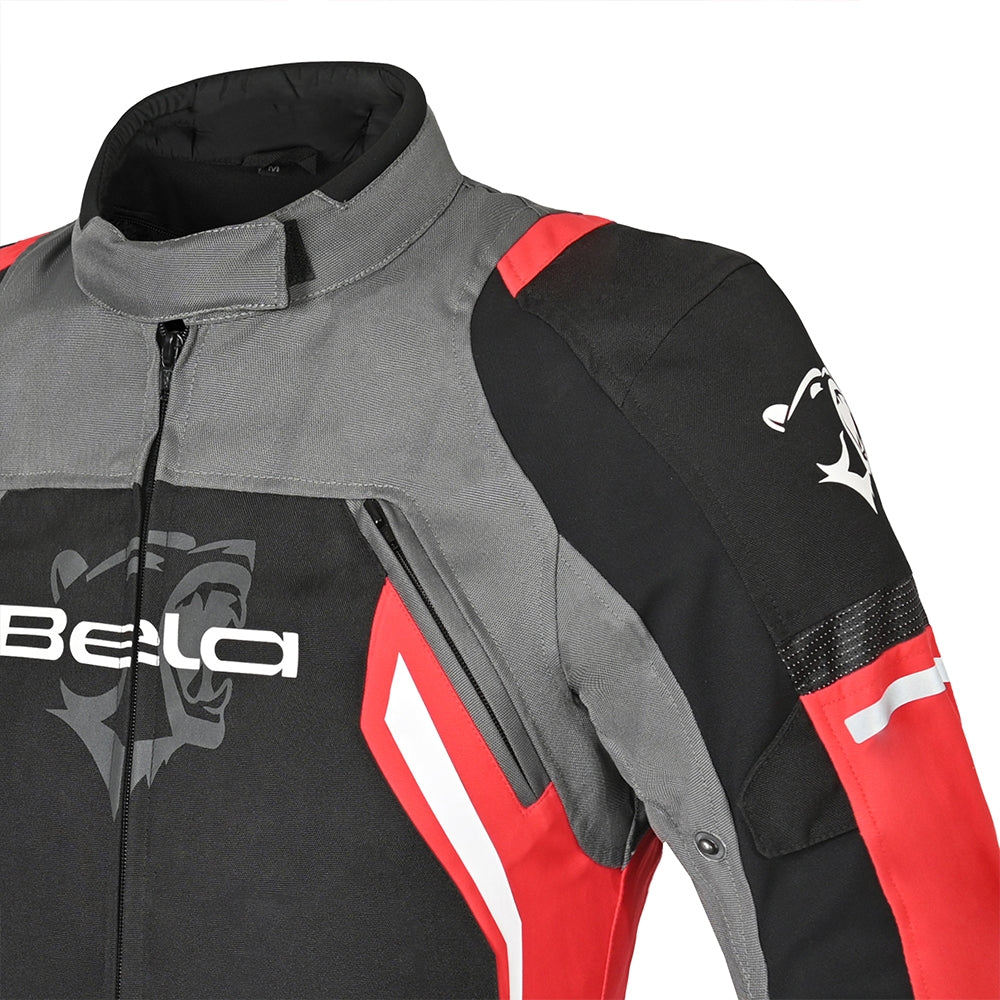 BELA ELANUR Moto SenhoraTextil Casacos Preto Antracite Vermelho – 7 – Maximomoto PT