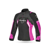 BELA ELANUR Senhora Moto Textil Casacos Preto Antracite Rosa - Imagem frontal da Casacos