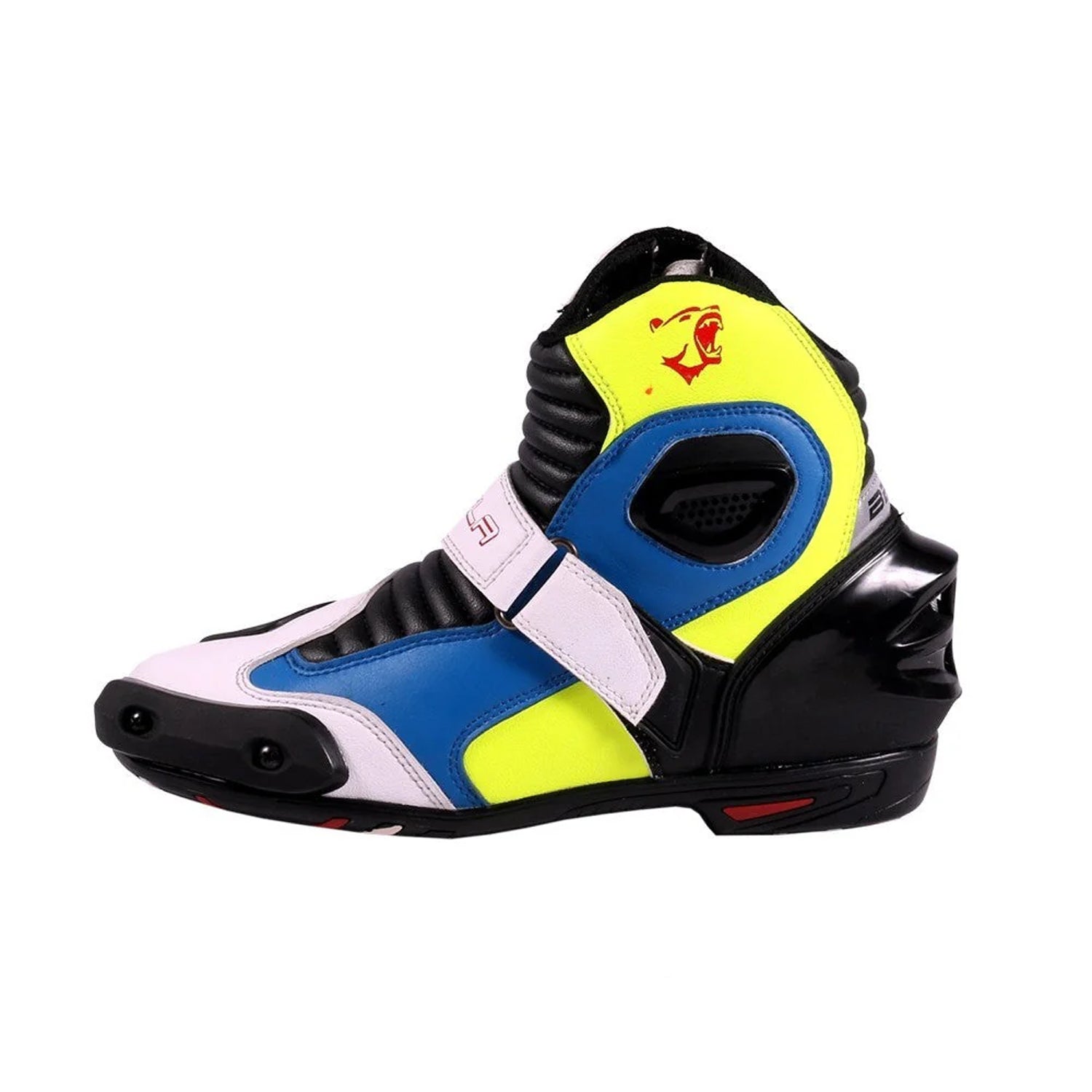 BELA FASTER Couro Moto Botas Branco Azul Amarelo – 2 – Maximomoto PT