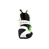 BELA FASTER Leather Motorcycle Boots White Green
