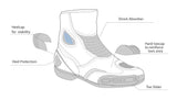 BELA FASTER Couro Moto Botas Branco Verde - Imagem vetorial 3 de botas