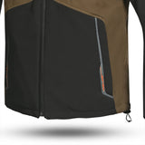 BELA FIRE FLY Moto Capuz Preto Oliva Verde Laranja - Imagem central frontal da Casacos