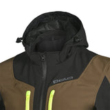 BELA FIRE FLY Moto Capuz Preto Verde Oliva Amarelo Fluorescente-Imagem central frontal da Casacos