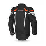BELA HIGHLAND Men's Motorcycle Jacket Black White Orange