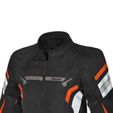 BELA HIGHLAND Men's Motorcycle Jacket Black White Orange