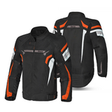 BELA HIGHLAND Men's Motorcycle Jacket Black White Orange