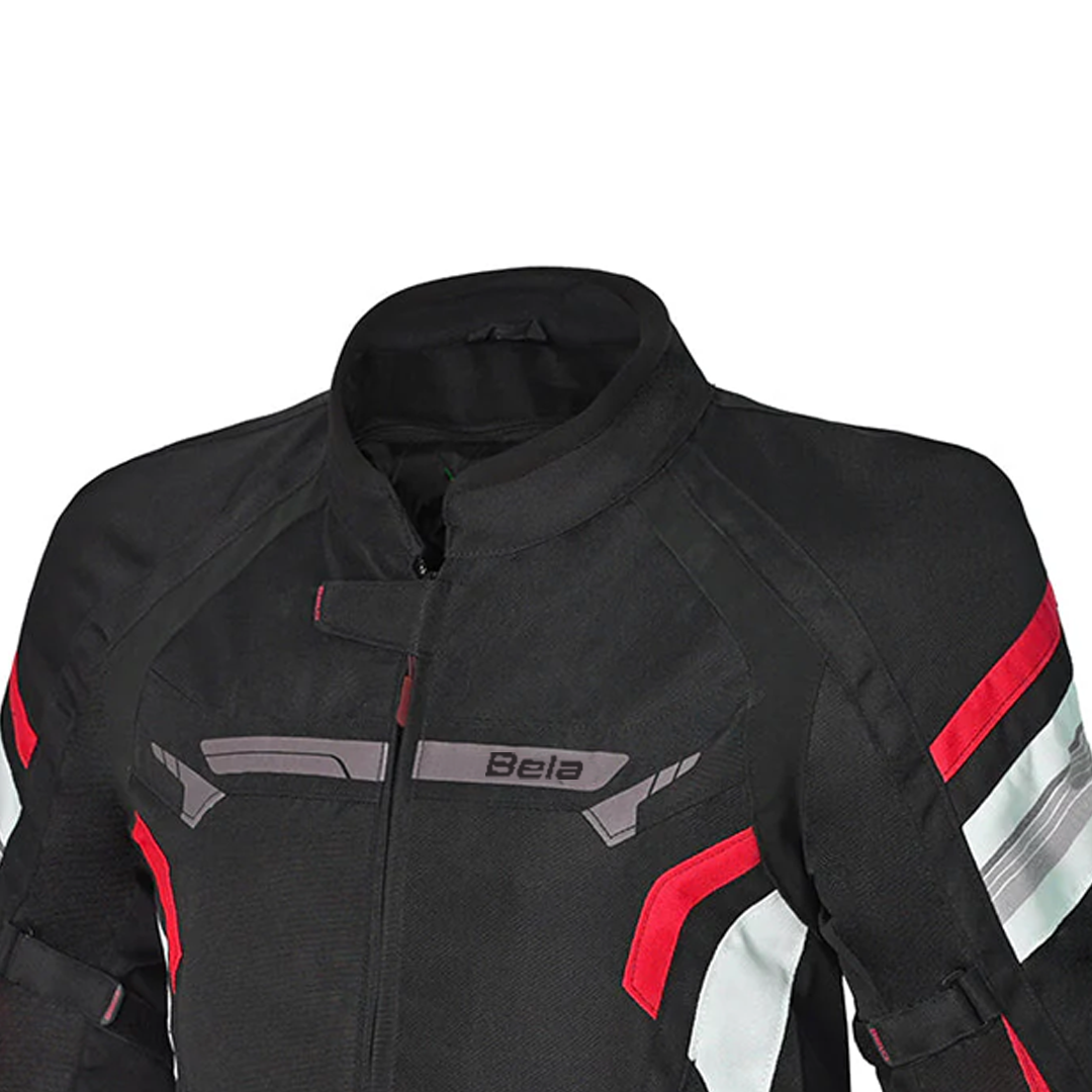 BELA HIGHLAND Motorcycle Men's Jacket Black White Red – 6 – Maximomoto PT