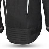 BELA HIGHLAND Motociclista Homem Casaco Preto Branco Laranja - Imagem central traseira da Casacos