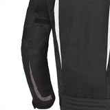 BELA HIGHLAND Motociclista Homem Casaco Preto Branco Laranja - Imagem traseira esquerda da Casacos