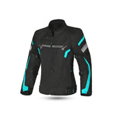 BELA HIGHLAND Senhora Moto Casaco Turquesa Preto - Imagem frontal da Casacos