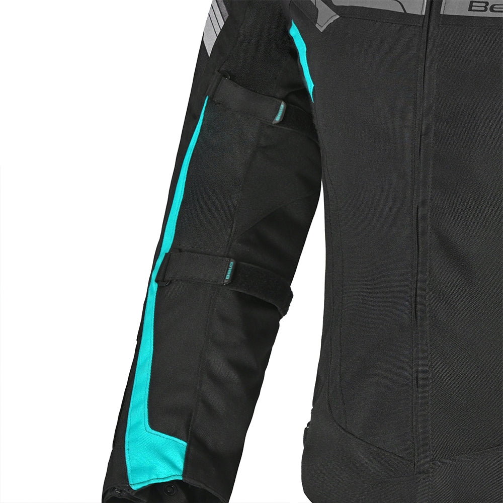 BELA HIGHLAND Women's Motorcycle Jacket Turquoise Black – 9 – Maximomoto PT