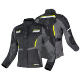 BELA HURRICANE 3 Em 1 Senhora Motocicleta Casaco Preto Cinzento Amarelo - Imagem dupla de Casacos