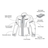 BELA HURRICANE 3 Em 1 Senhora Motocicleta Casaco Preto Cinzento Amarelo - Imagem vetorial 2 de Casacos