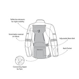 BELA HURRICANE 3 Em 1 Senhora Motocicleta Casaco Preto Cinzento Amarelo - Imagem vetorial 1 de Casacos