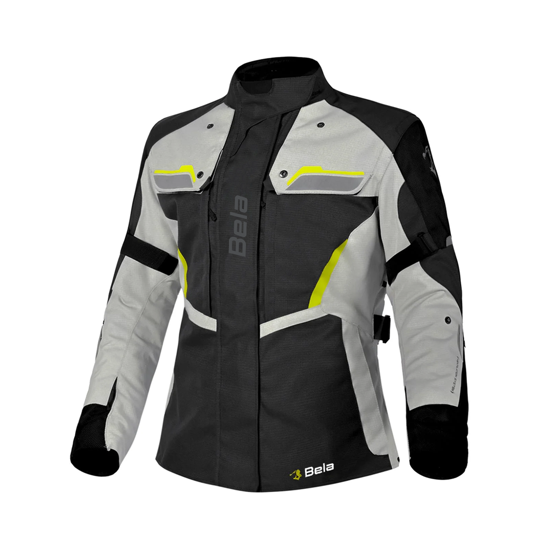 BELA HURRICANE 3 in 1 Women's Motorcycle Jacket Black Gray Yellow – 1 – Maximomoto PT
