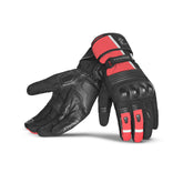 BELA ICE WINTER WP Moto Textile Luvas Preto Vermelho - Imagem dupla de luvas