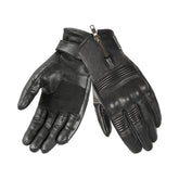 BELA IMPACT Moto Couro Luvas Preto - Imagem dupla de luvas
