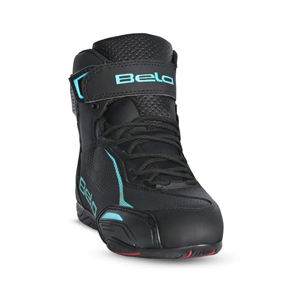 BELA JET EVO Motorcycle Leather Boots for Women, Turquoise Black – 2 – Maximomoto PT