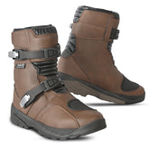 BELA Junior Moto Motocross Couro Botas Castanho - Imagem dupla de botas