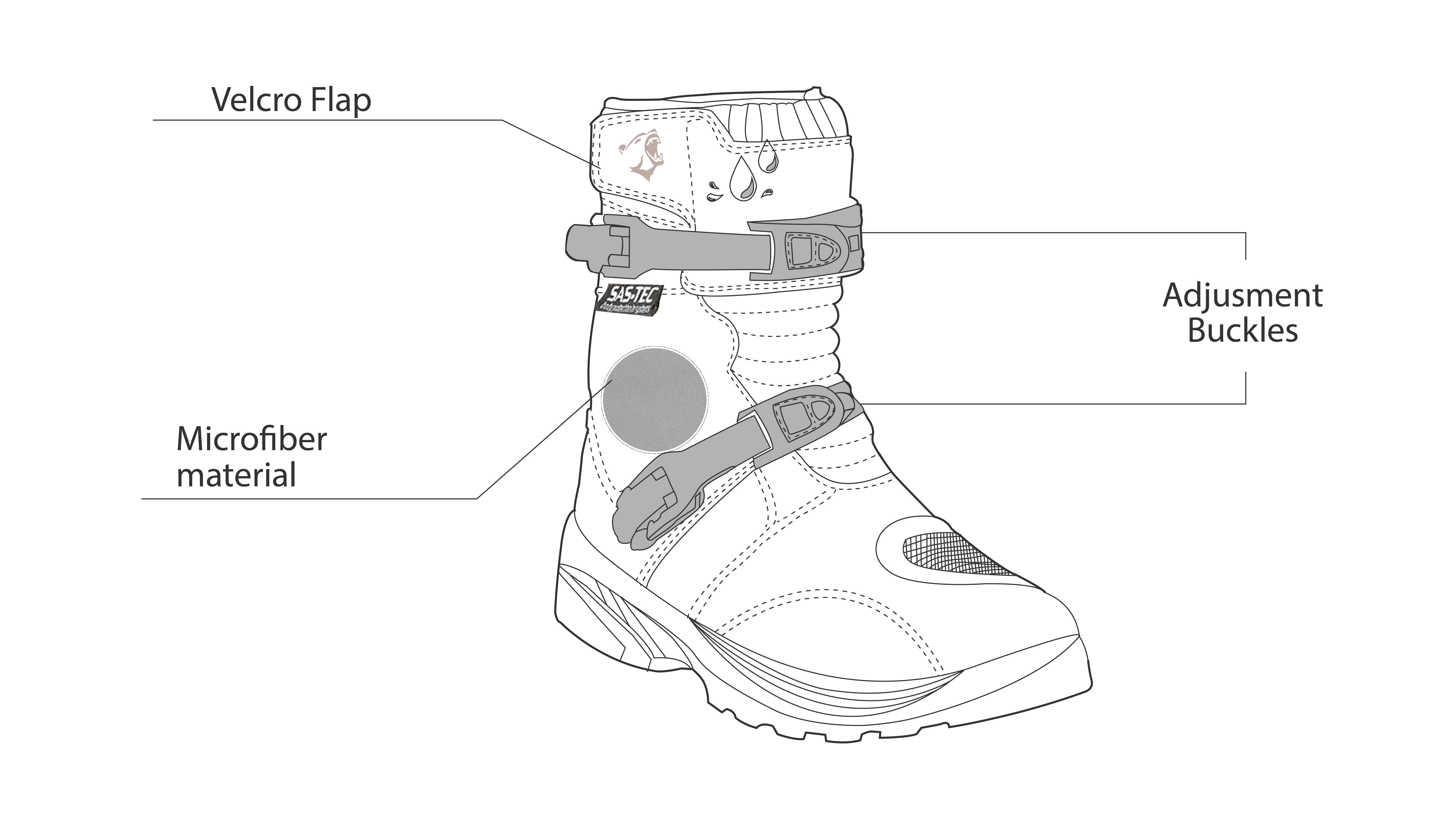 BELA Junior Moto Motocross Couro Botas Castanho - Imagem vetorial 1 de botas