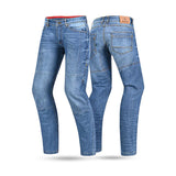 BELA KEVIN MXD-403 Vaqueiro Denim Jeans Moto Calças Azul