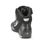 BELA KIVA Moto Couro Botas Senhora Turquesa Preto