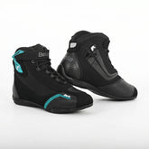 BELA KIVA Moto Couro Botas Senhora Turquesa Preto – Maximomoto PT
