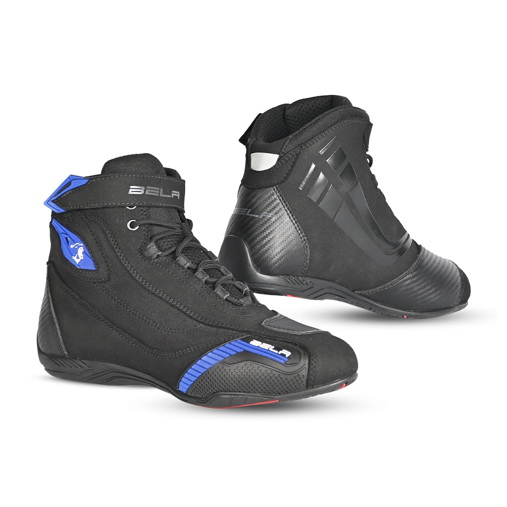 BELA KIVA Moto Homem Couro Botas Preto Azul – 1 – Maximomoto PT