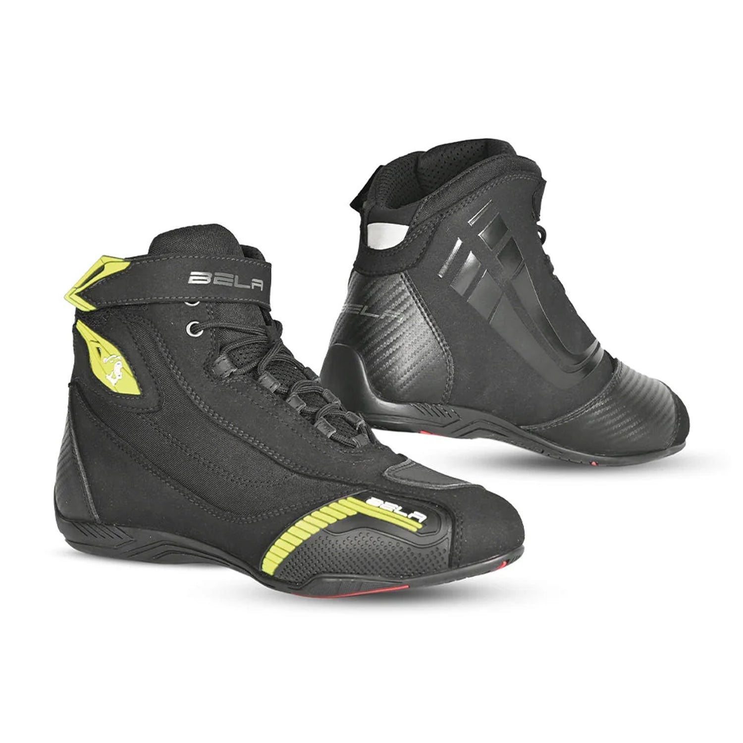 BELA KIVA Motorcycle Men's Leather Boots Black Fluorescent Yellow – 1 – Maximomoto PT