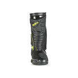 BELA MASTER Homem Moto Couro Botas Preto Fluorescente Amarelo - Imagem frontal da Boots